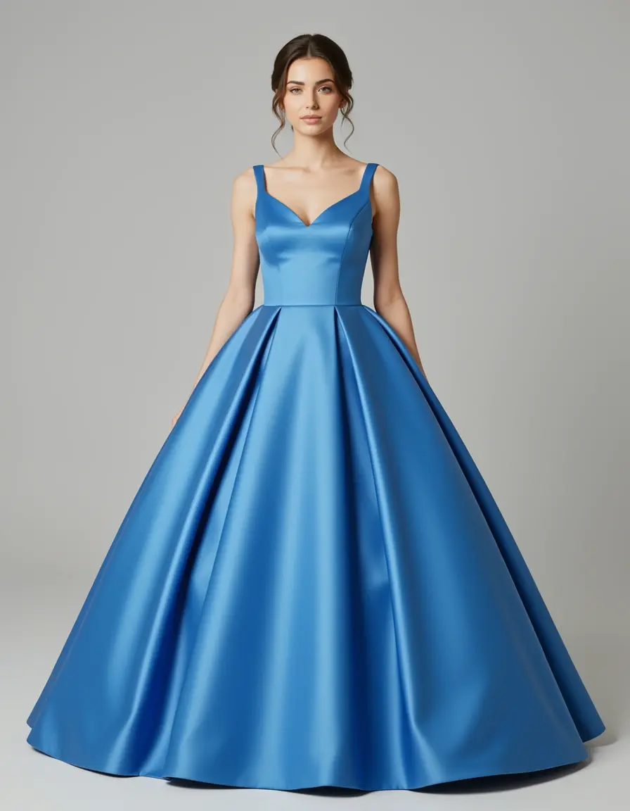 Satin Ball Gown raso vestiti eleganti cerimonia