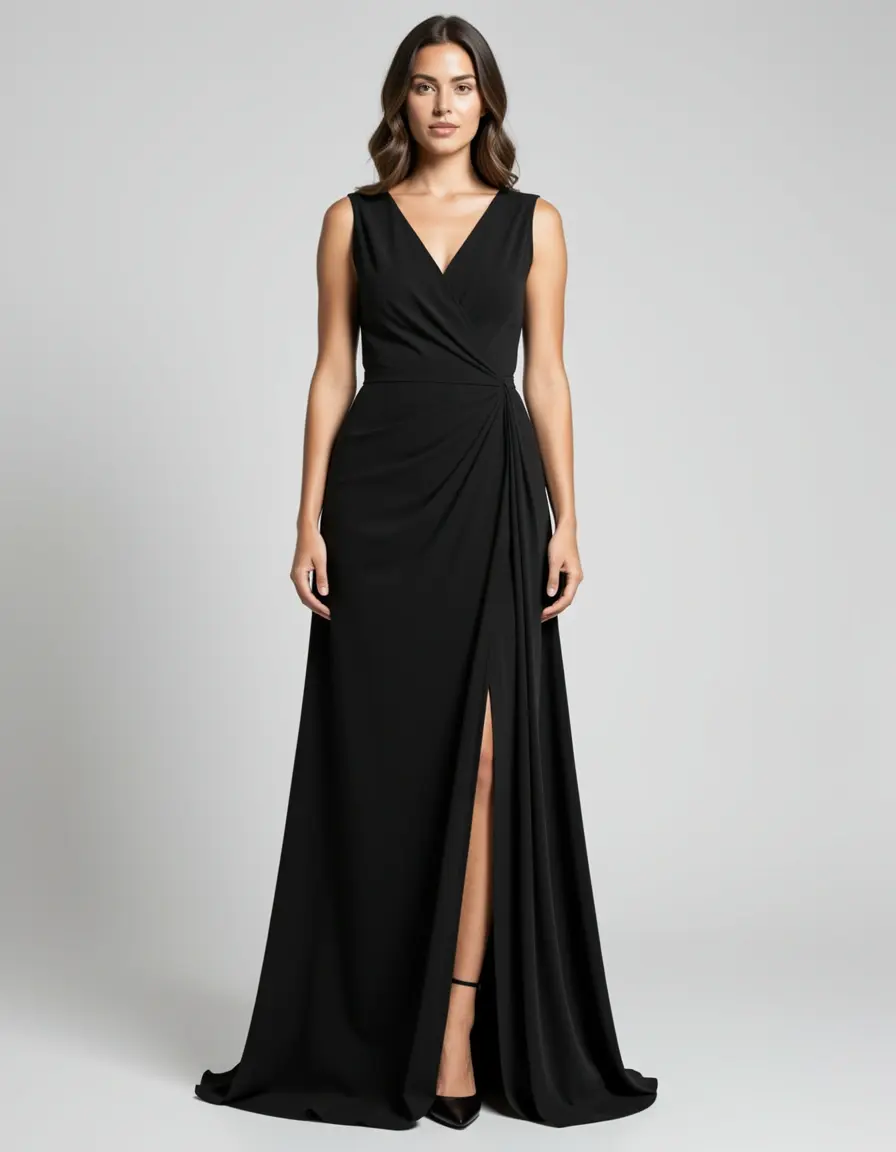 Abito a portafoglio nero elegante