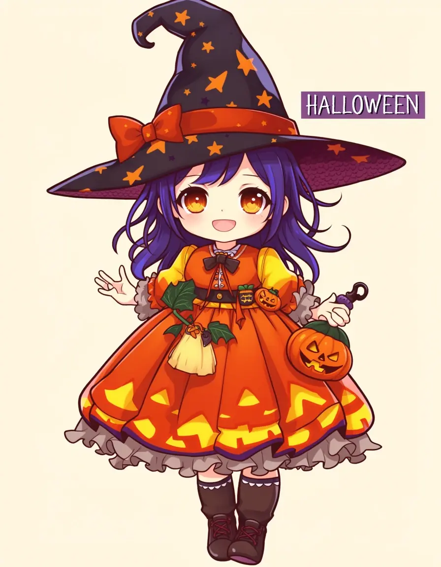 Vestito Halloween Bambina Strega
