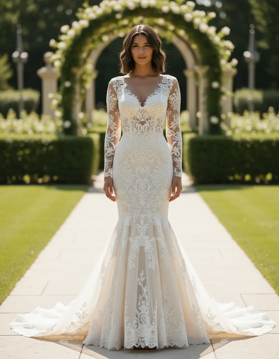 Lace Mermaid Dress - Vestiti Matrimonio Sirena