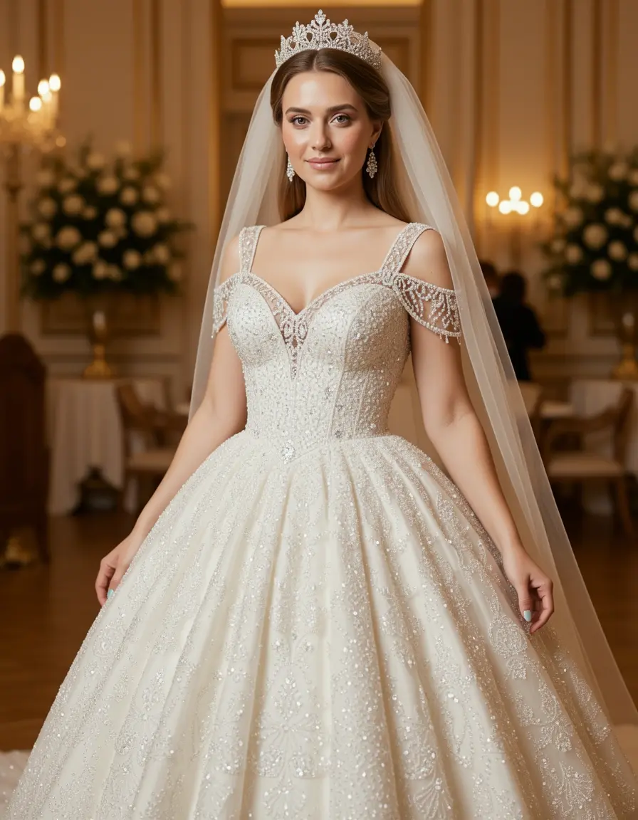 Beaded Princess Dress - Abiti Sposa Luccicanti