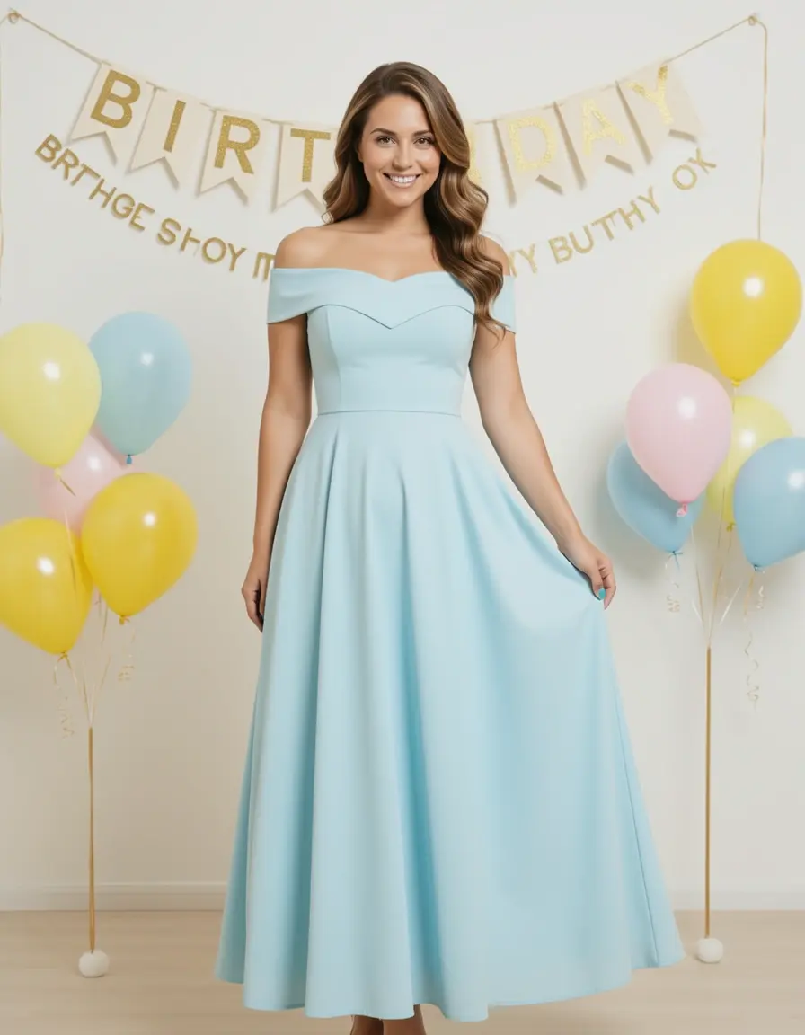 Off-Shoulder Midi abito spalle scoperte
