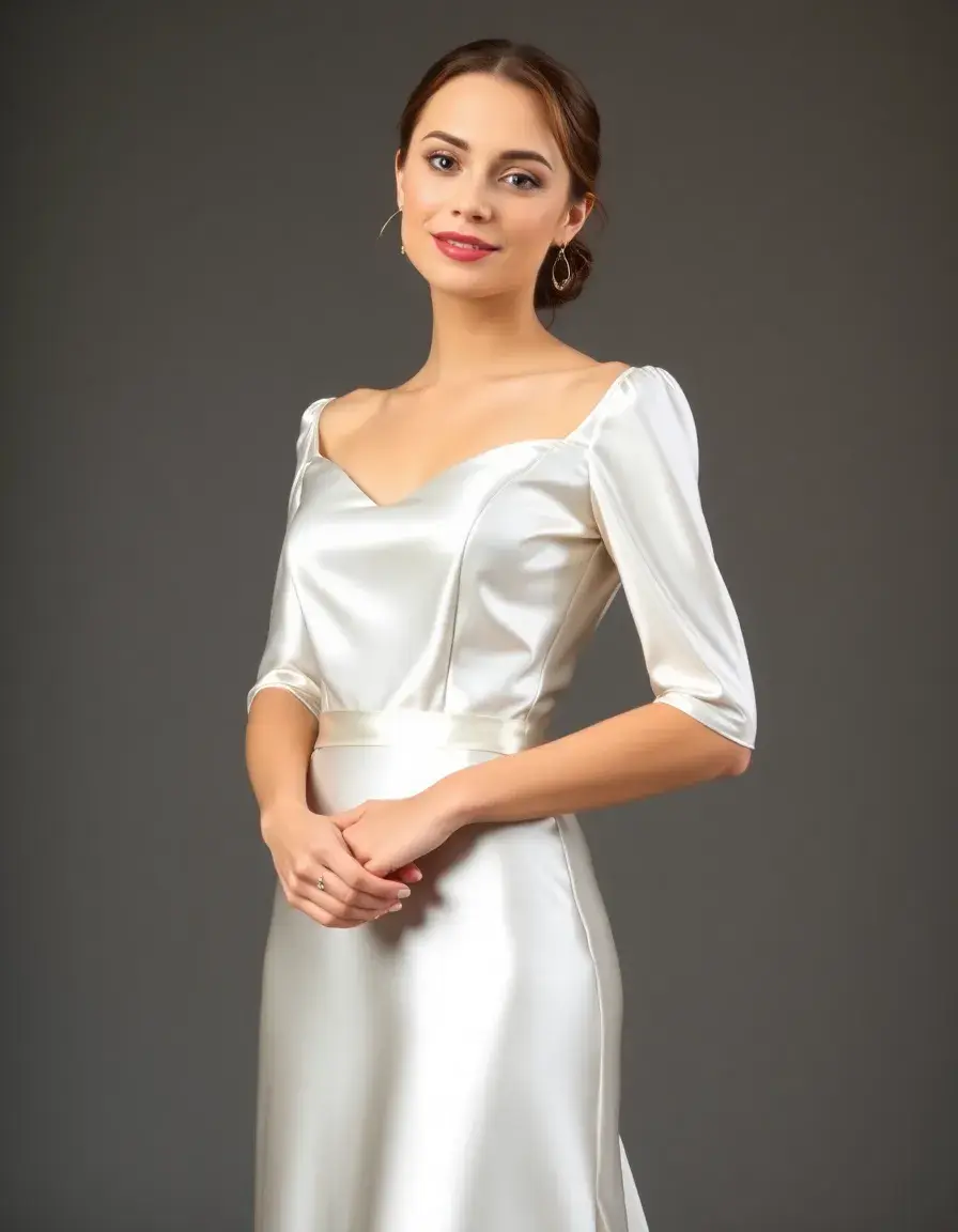 Shiny satin for ceremony