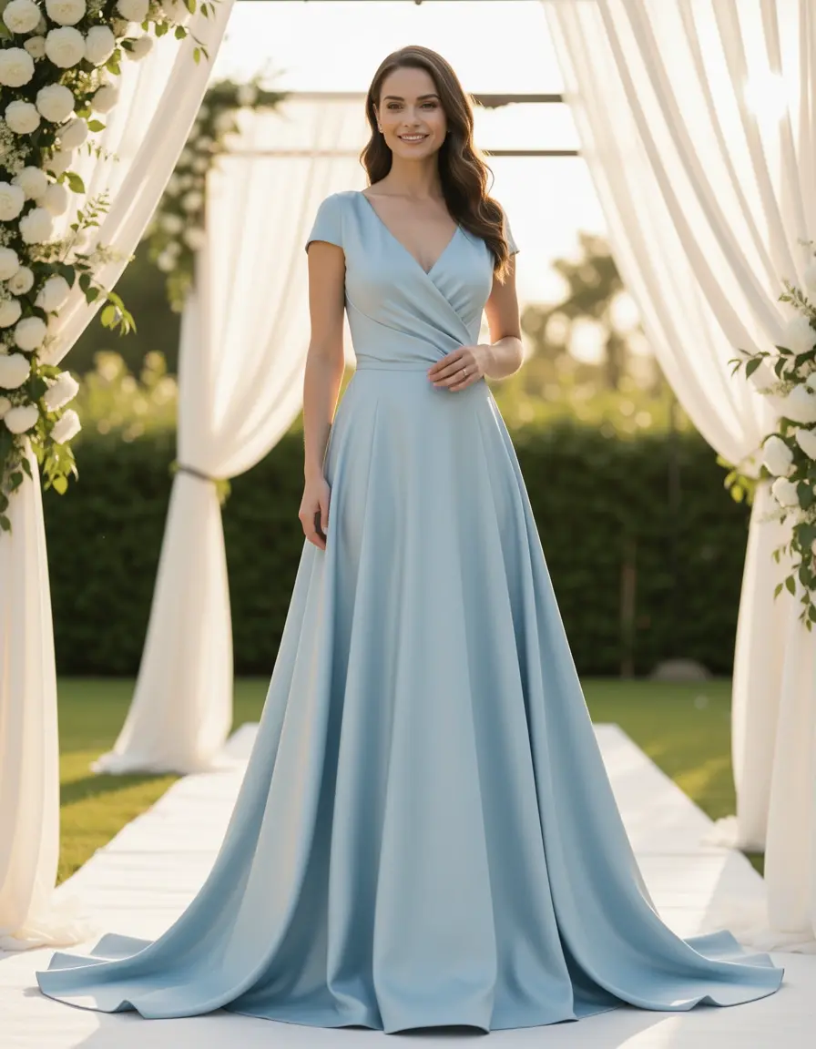 Satin Maxi Gown abito lungo elegante