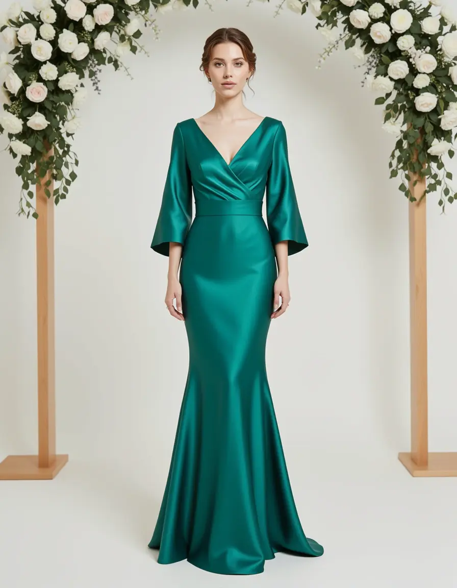 Taffeta Evening Dress da cerimonia