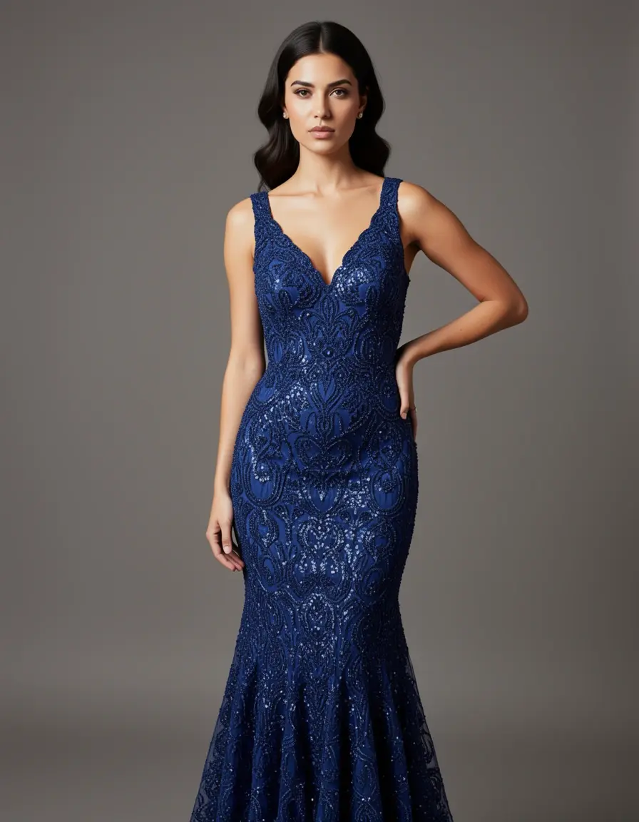 Beaded Bodycon - Vestito aderente con perline per la sera