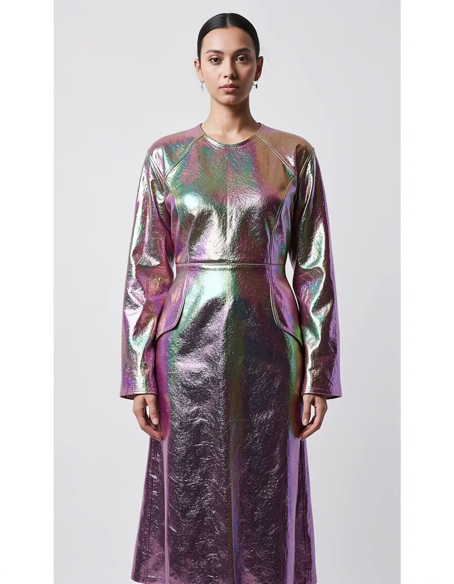 Vestito metallico dai colori ambigui