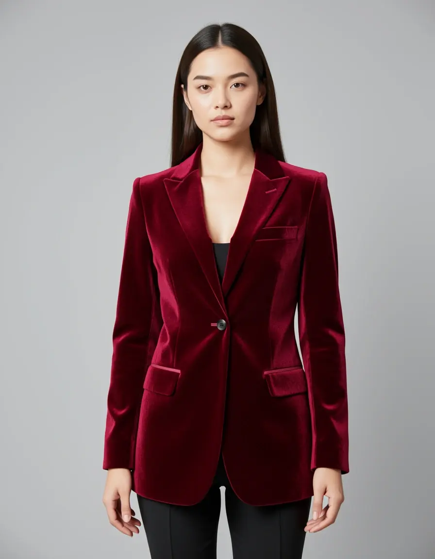 Rich velvet blazer style vestito velluto