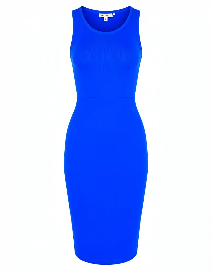 Vestito blu cobalto aderente