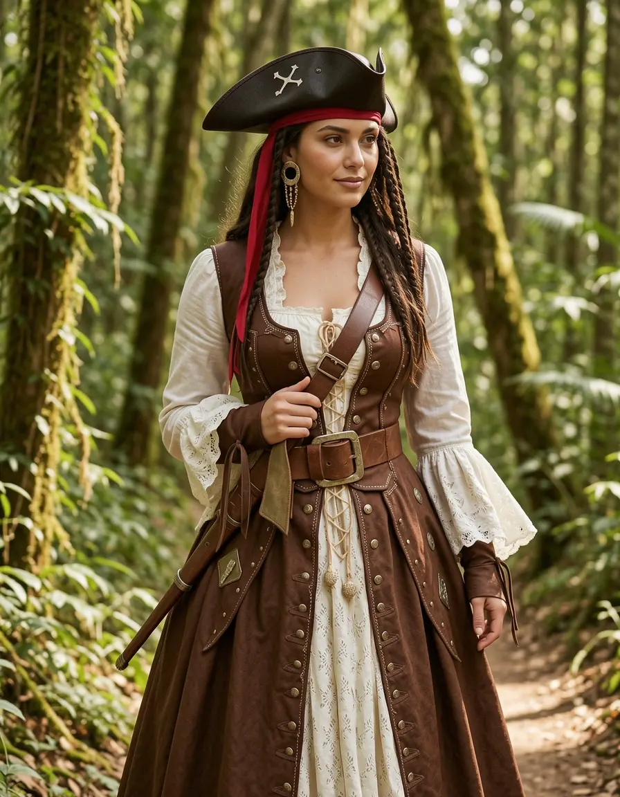 Vestito carnevale donna pirata avventurosa