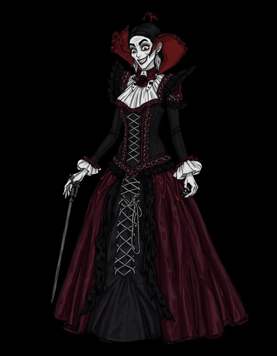 Vestito carnevale donna vampira gotica