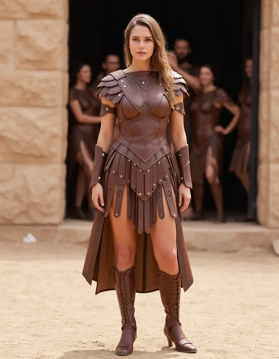 Vestito carnevale donna gladiatrice guerriera