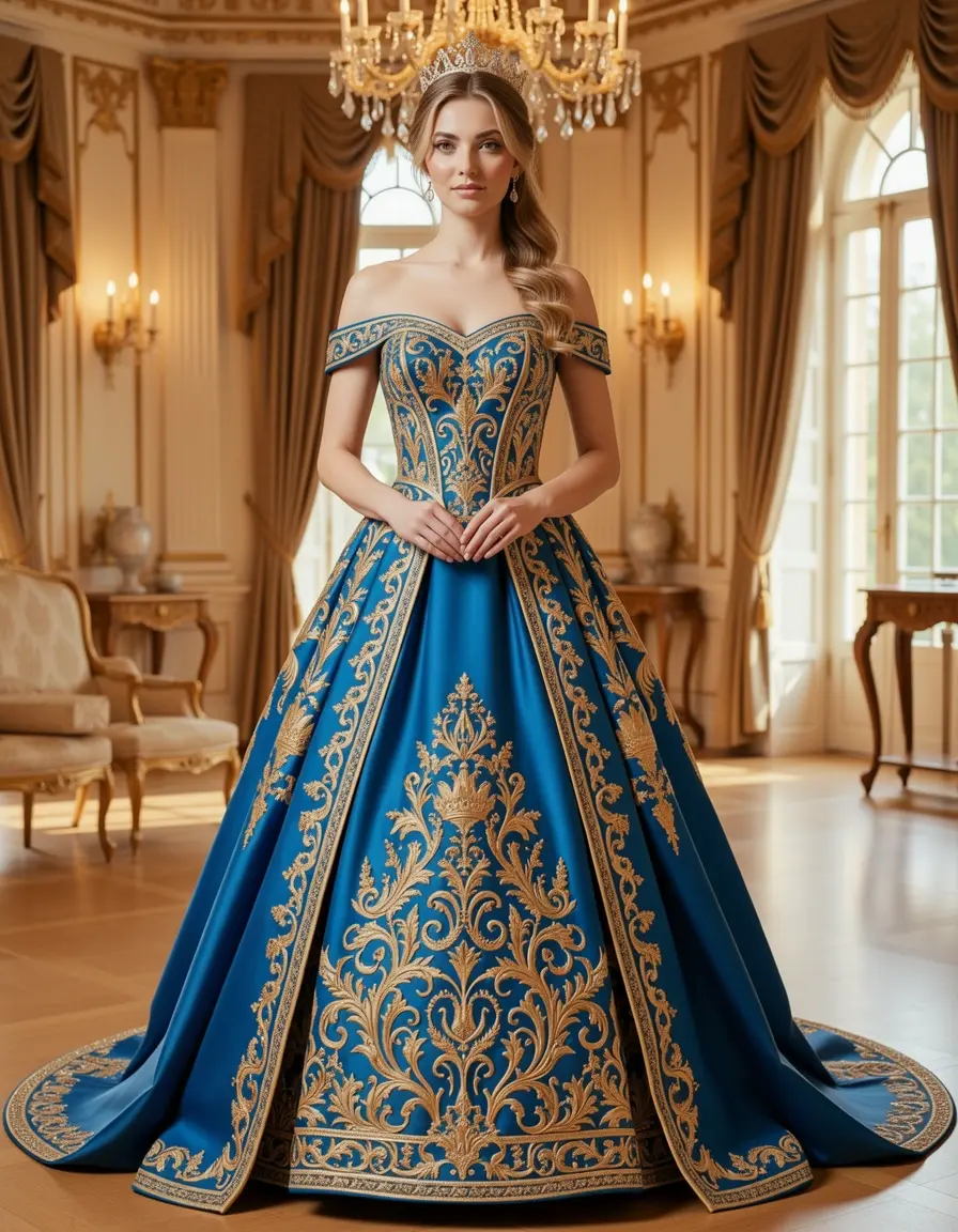Abito da principessa reale di lusso per carnevale