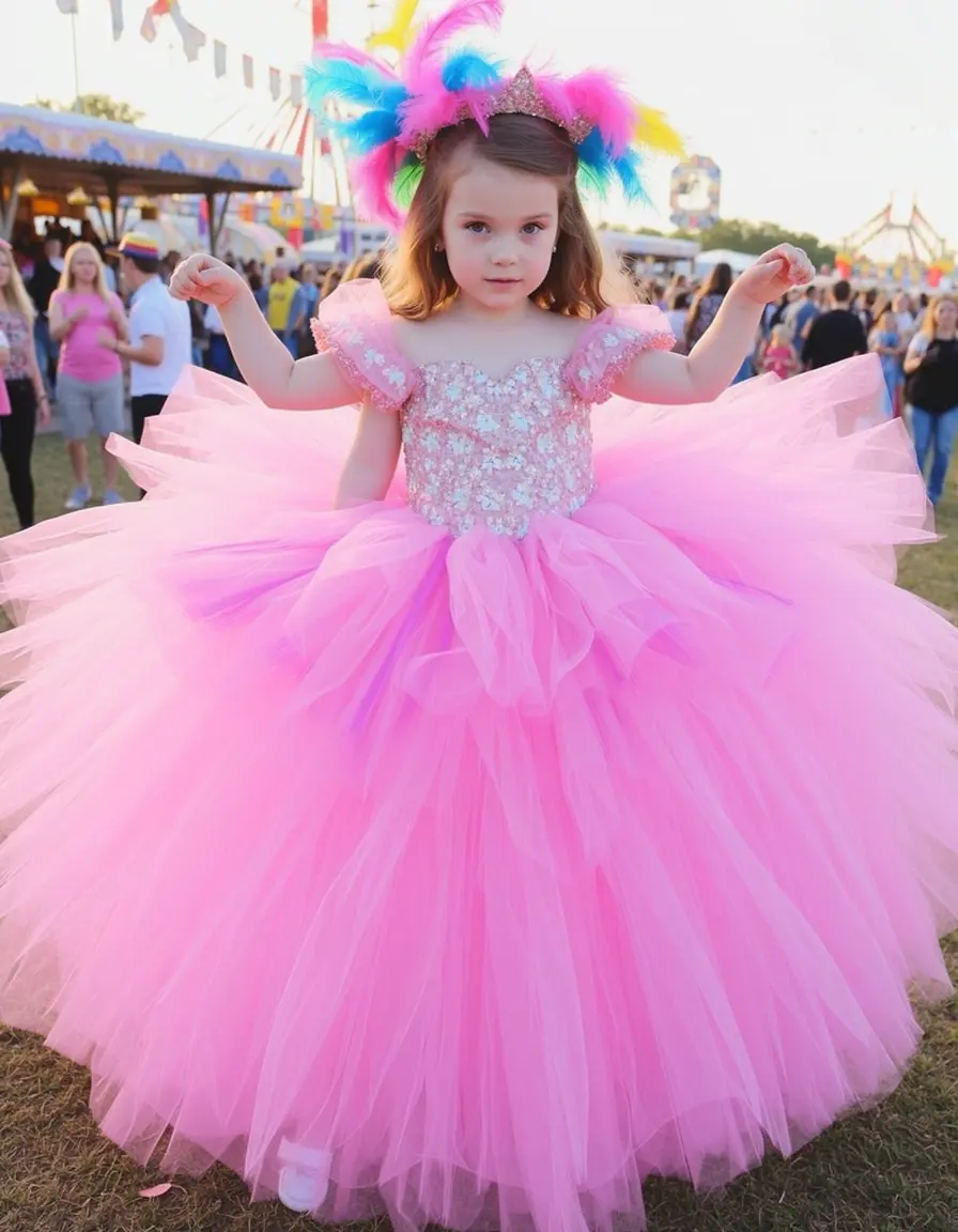Abito principessa in tulle soffice per carnevale