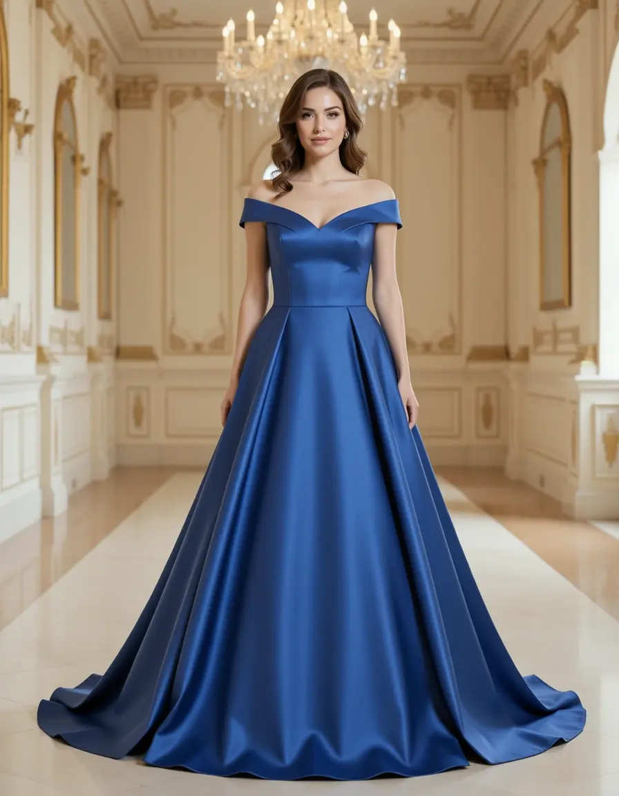 Abito da ballo principessa in satin lucido