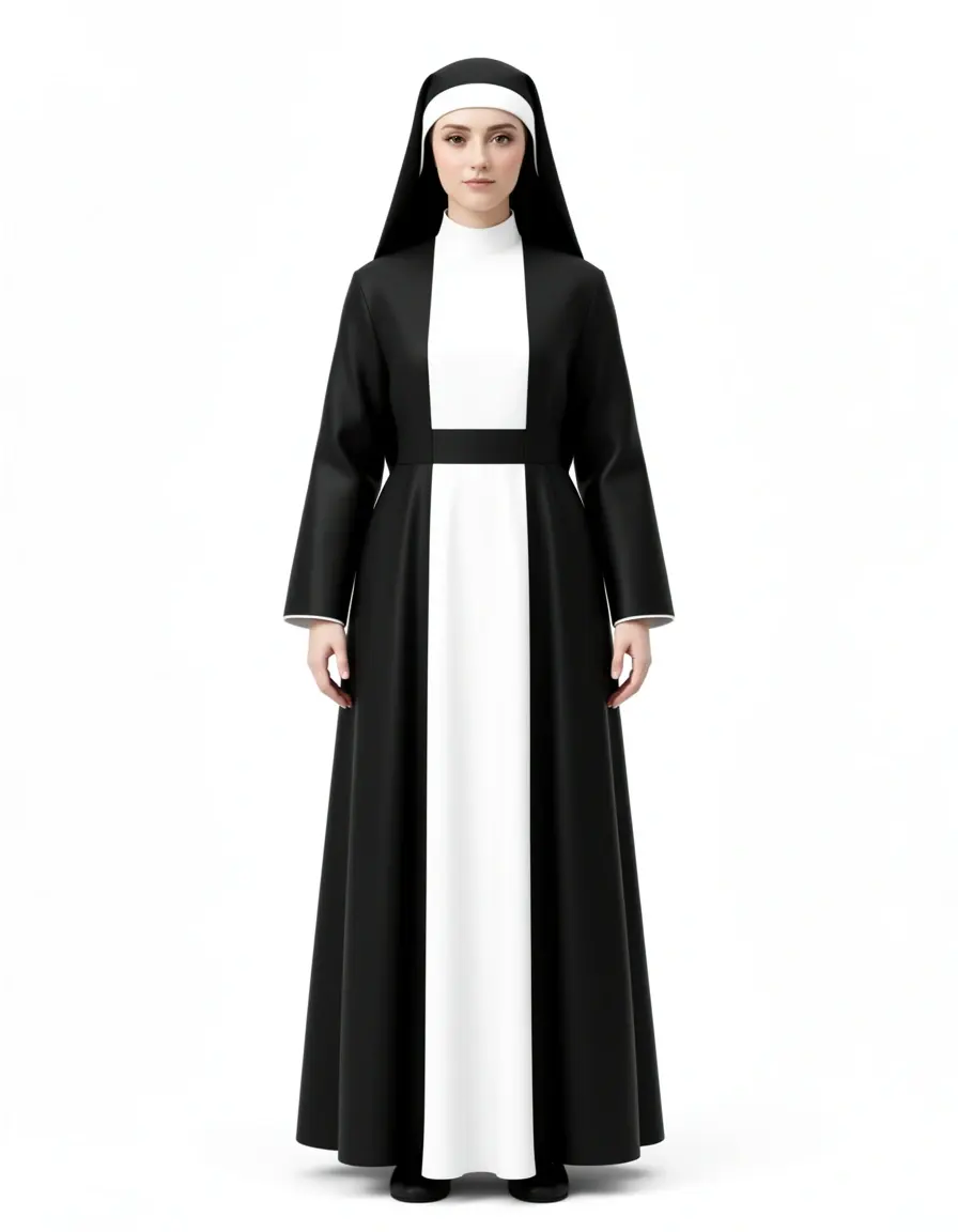 Traditional Nun Habit - Vestito da suora classico