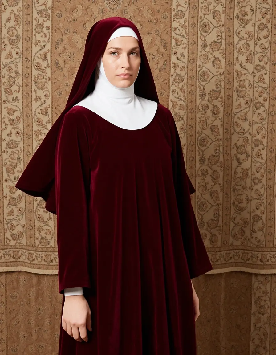 Velvet Nun Dress - Vestito da suora in velluto