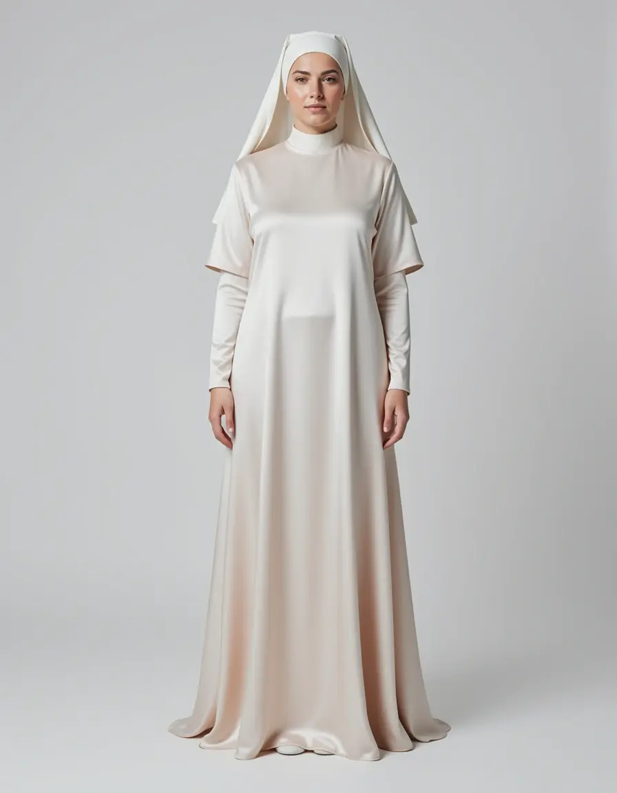 Satin Nun Habit - Costume da suora in raso
