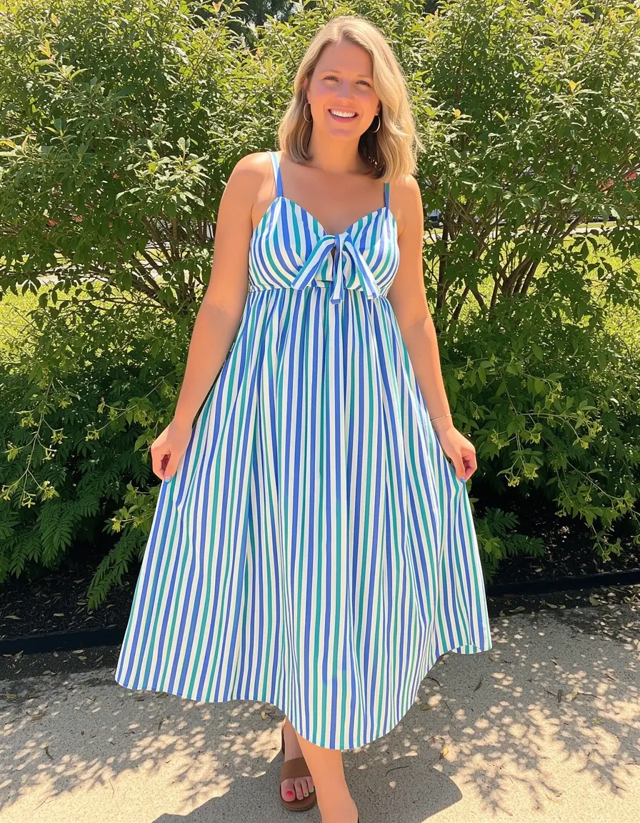 Vestito donna estivo Striped Sundress