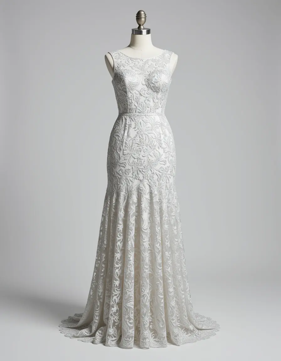 Lace Gold White Overlay
