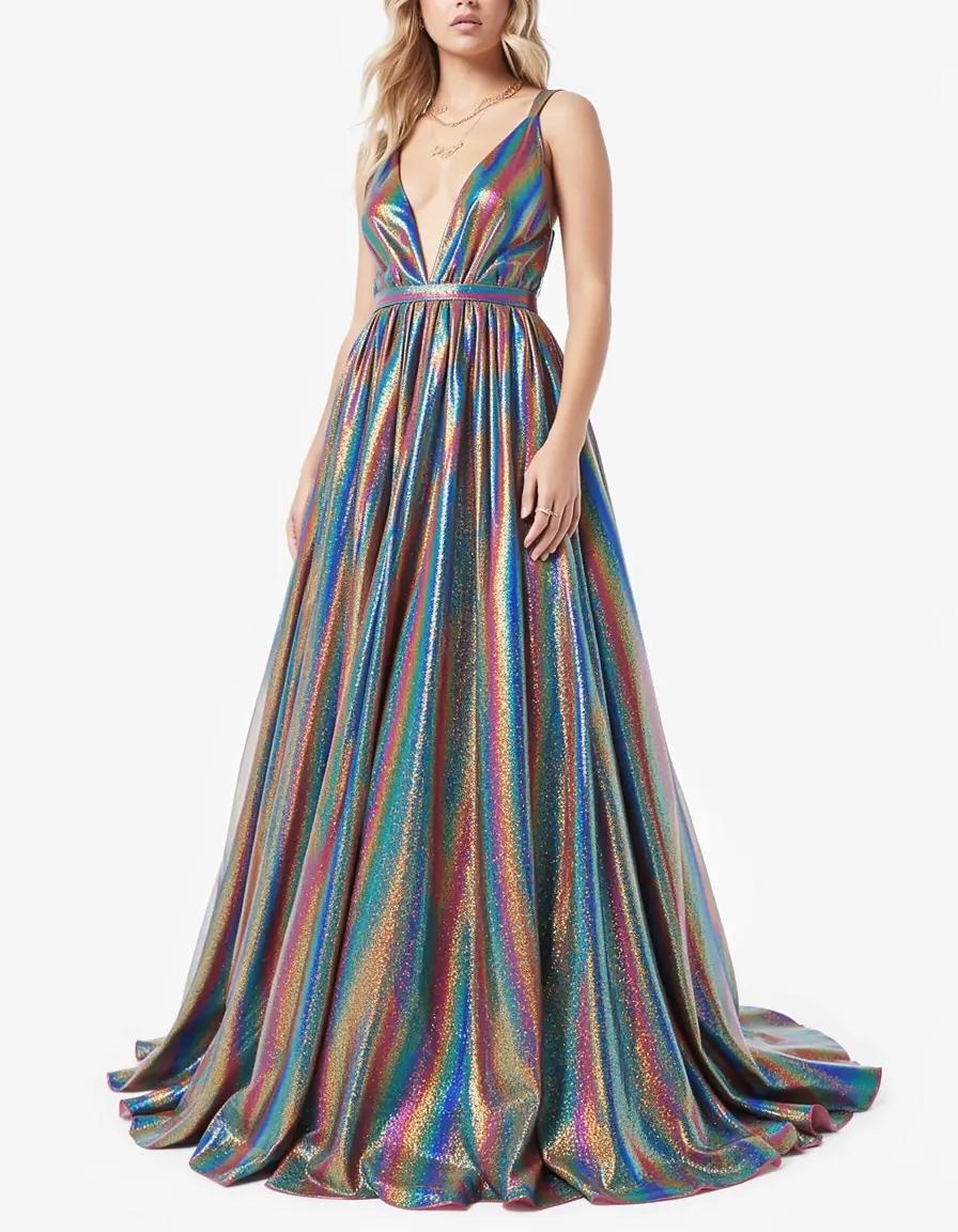Metallic Play Dress shimmer