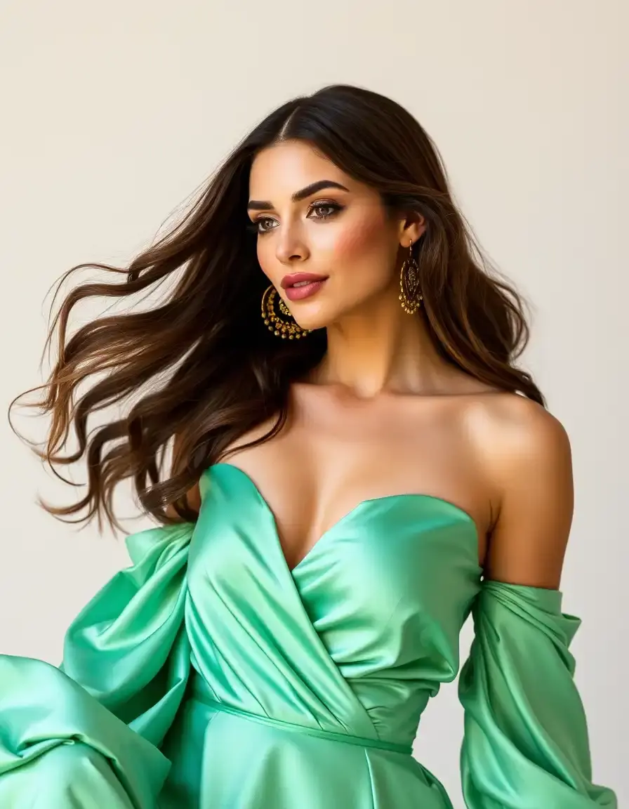 Satin Multi Color dress