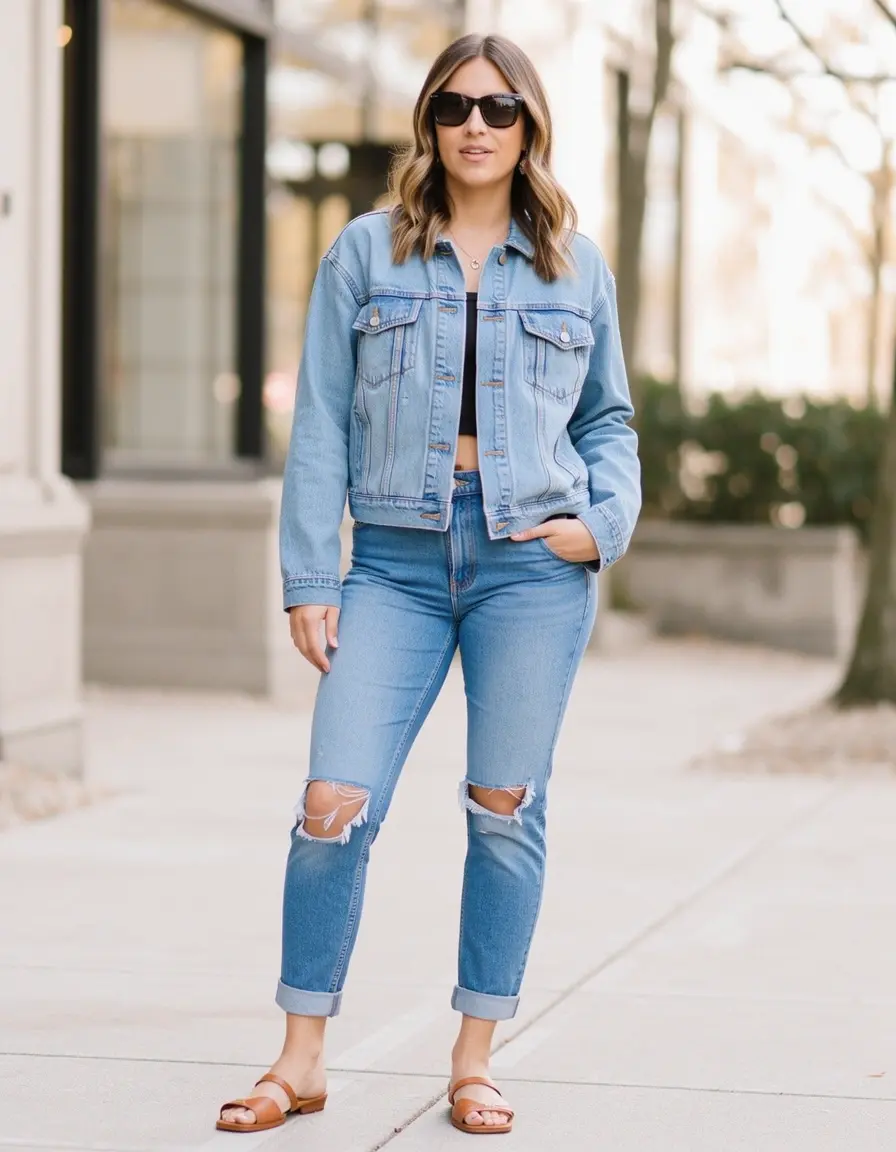 Denim Casual Dress - Vestito di jeans donna