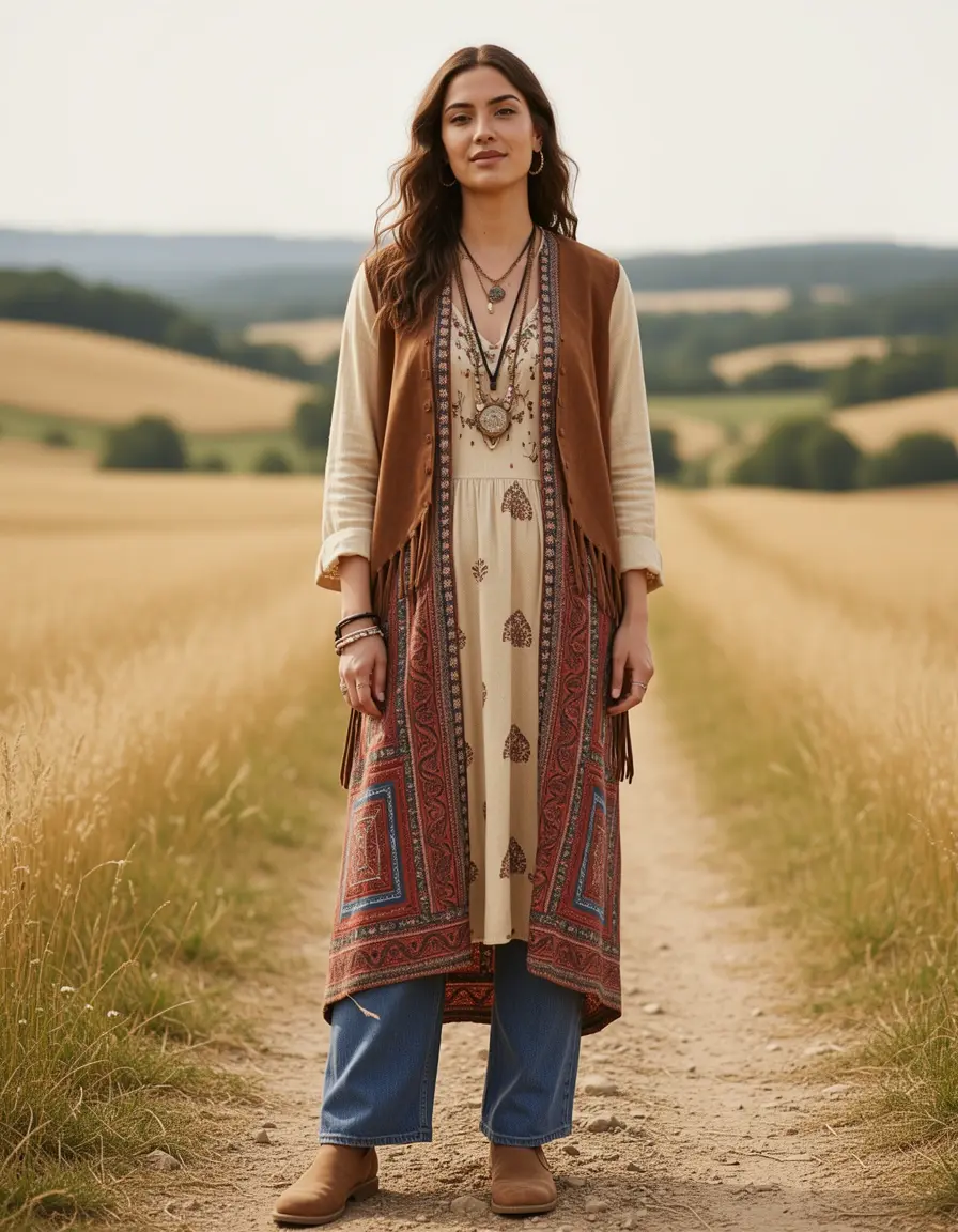 Boho Casual Gown - Vestito stile bohémien