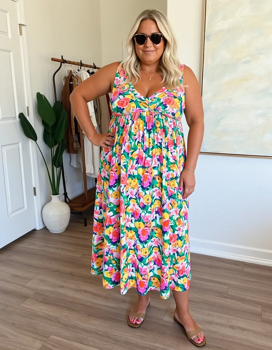 Floral Casual Sundress - Abito a fiori estivo