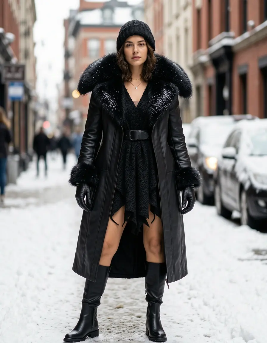 Leather Winter Midi