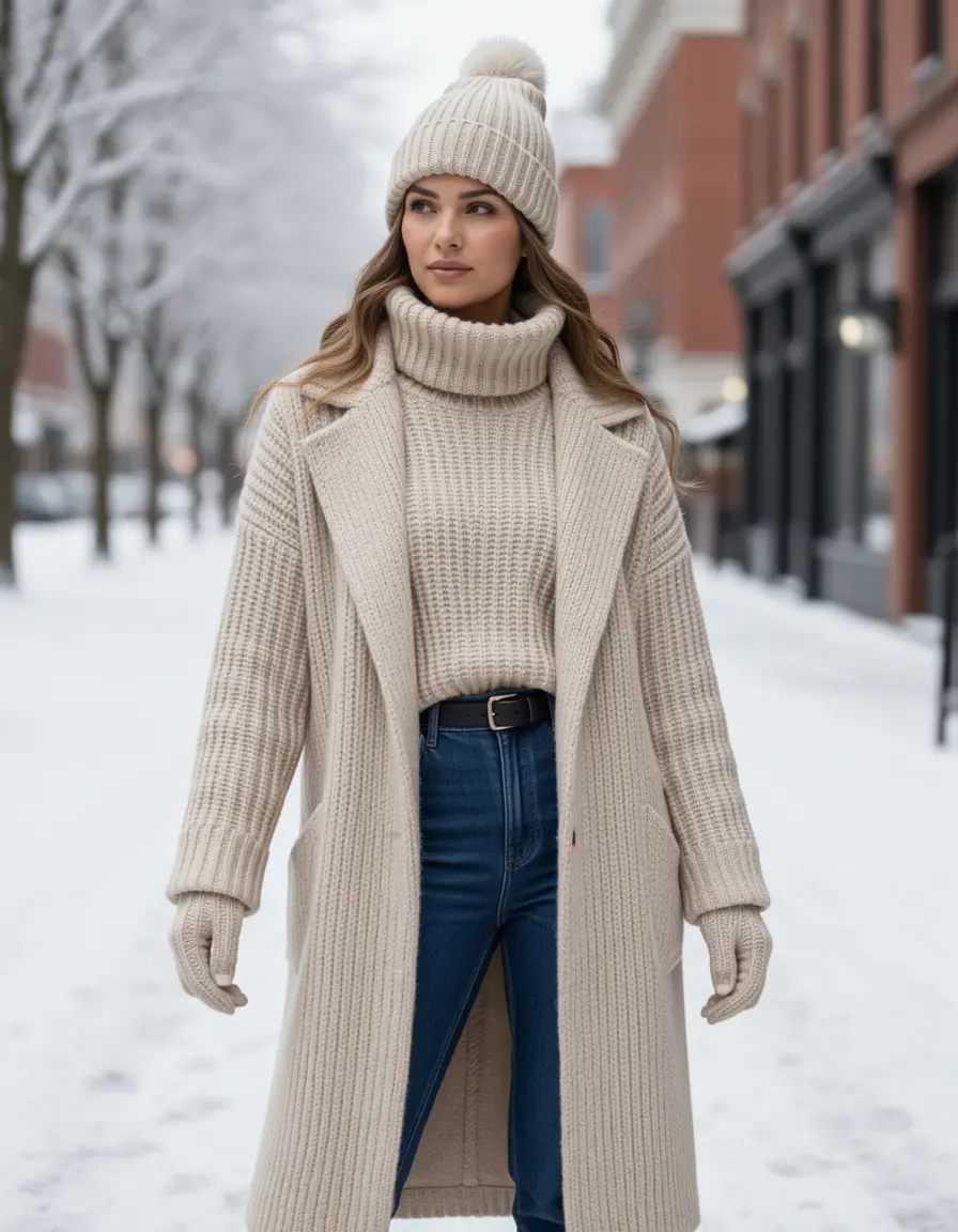 Turtleneck Winter Dress