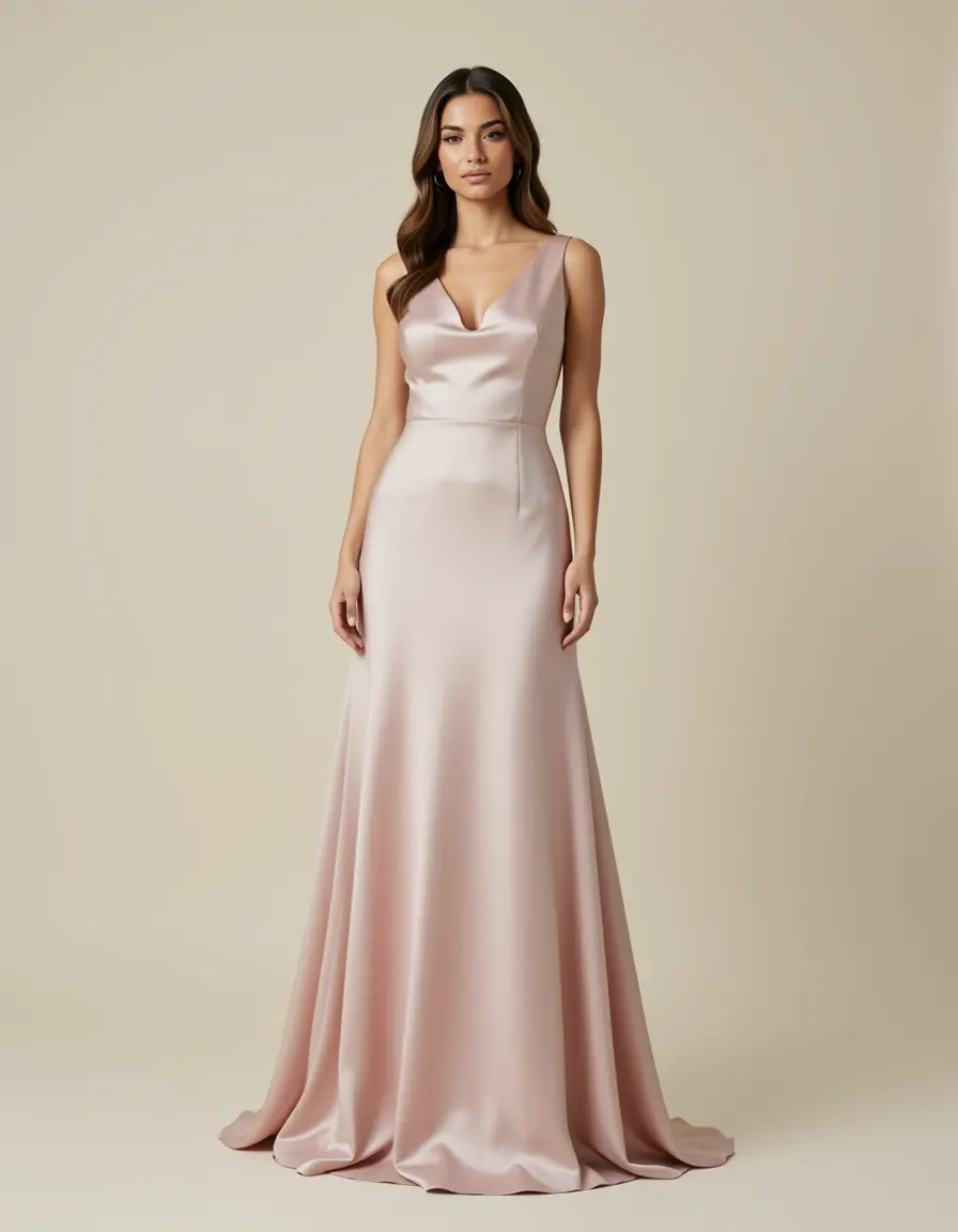 Abito lungo donna Smooth Long Satin