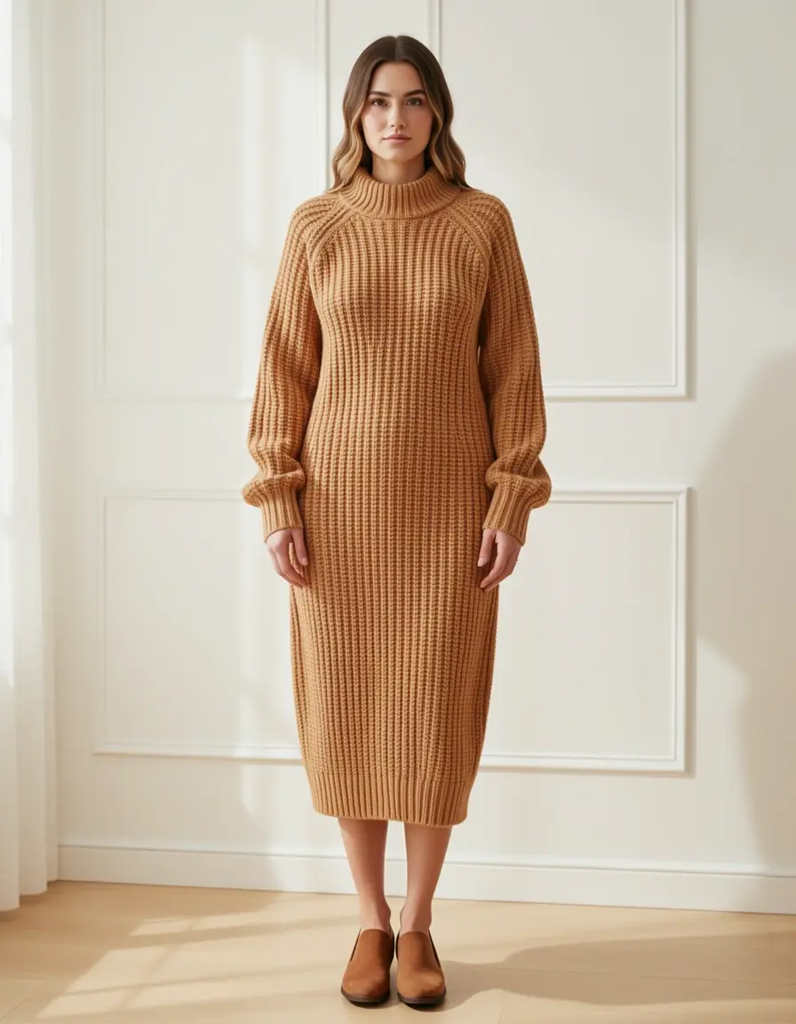 Abito midi in lana