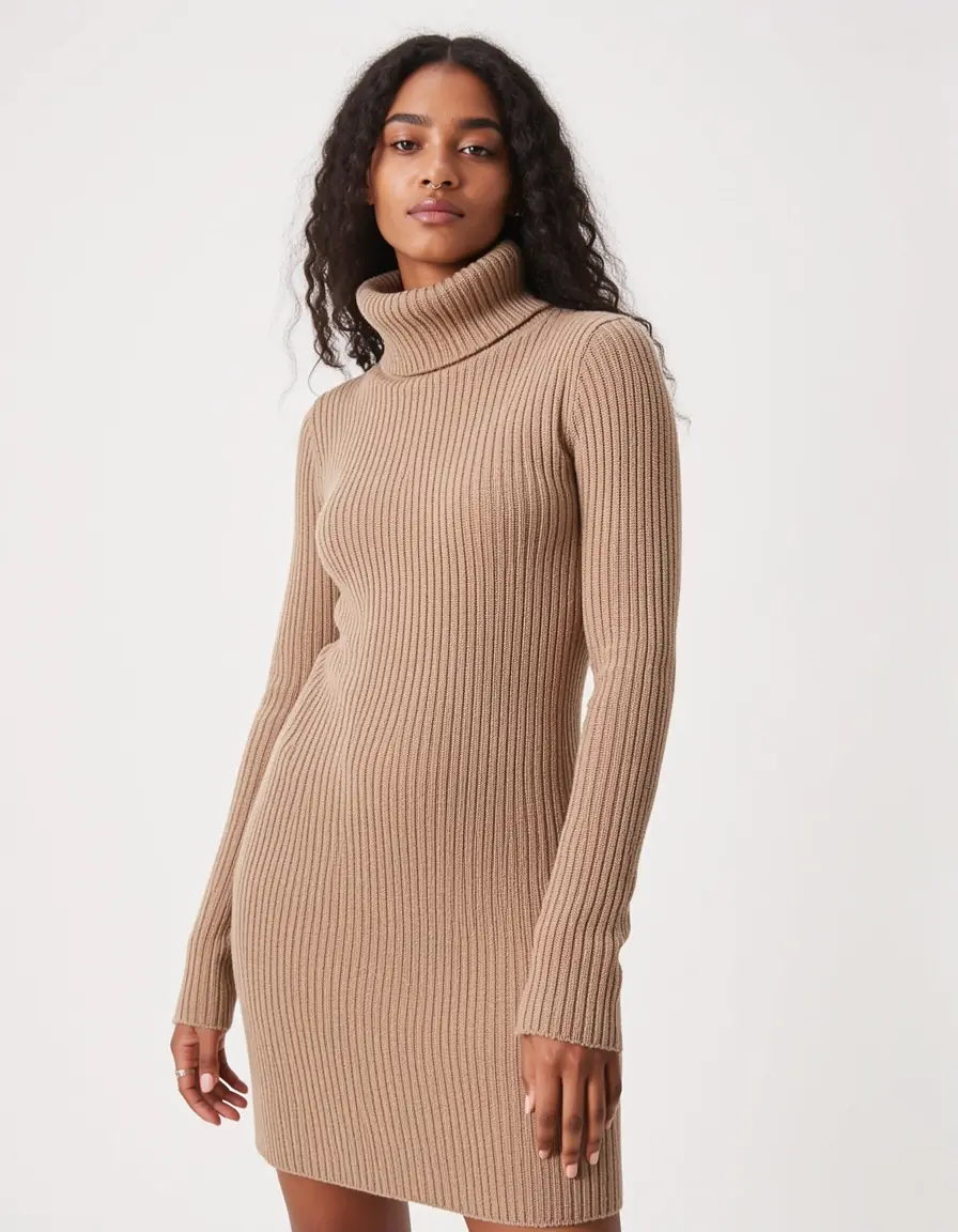Abito maglia collo alto