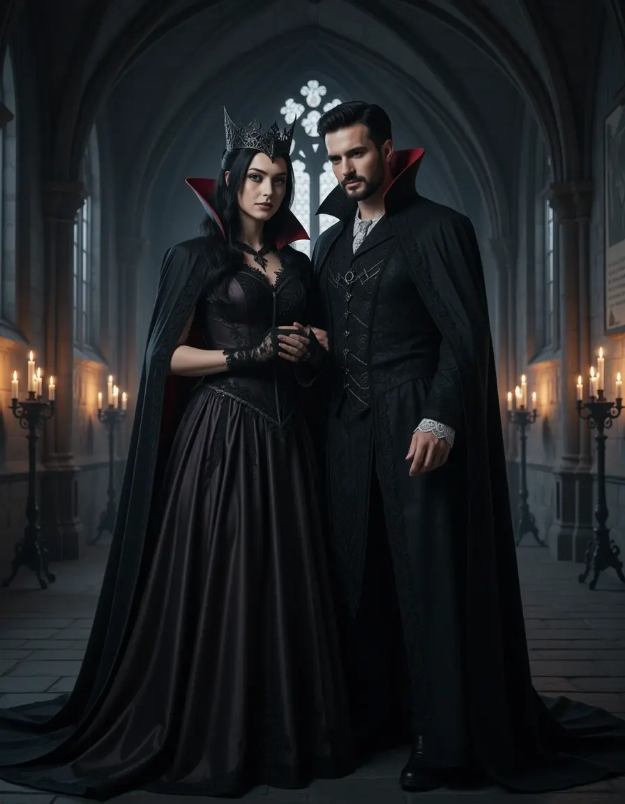 Vampire pair carnevale coppia vestiti