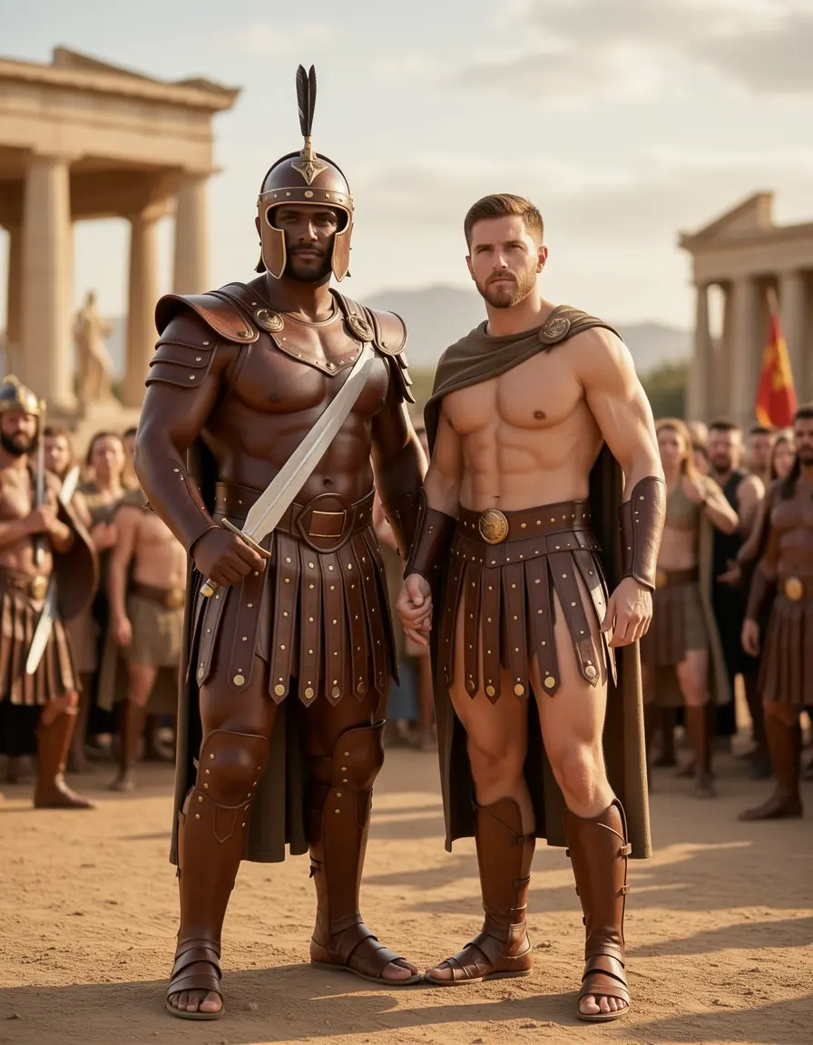 Gladiator pair carnevale coppia vestiti