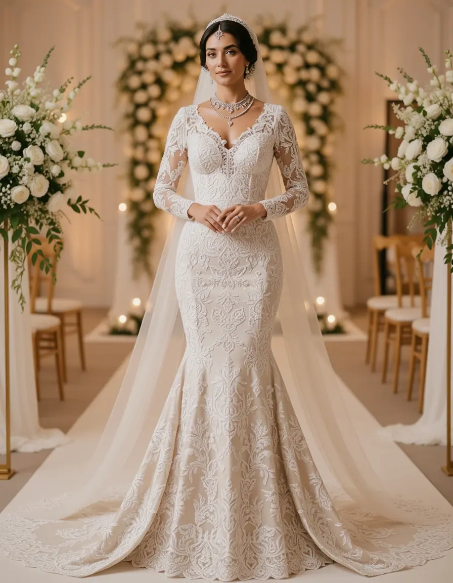 Lace Ceremony Midi - Vestito in pizzo delicato