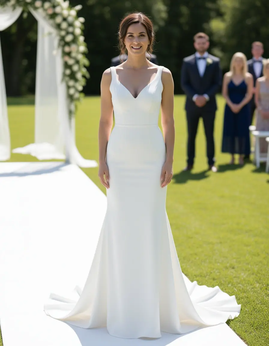 Baptism Sheath Dress - Tubino elegante per battesimo