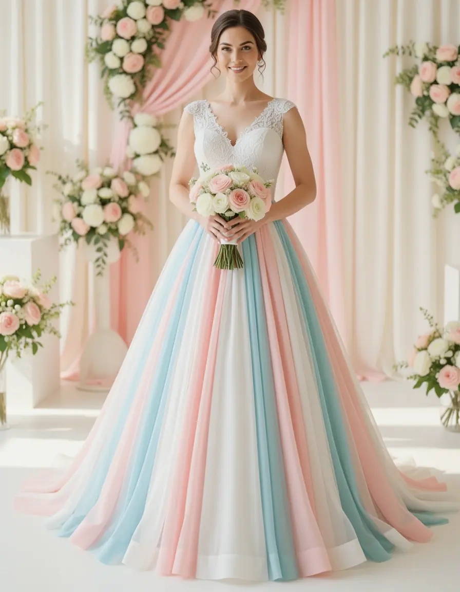 Chiffon Pastel Outfit - Abito in chiffon pastello