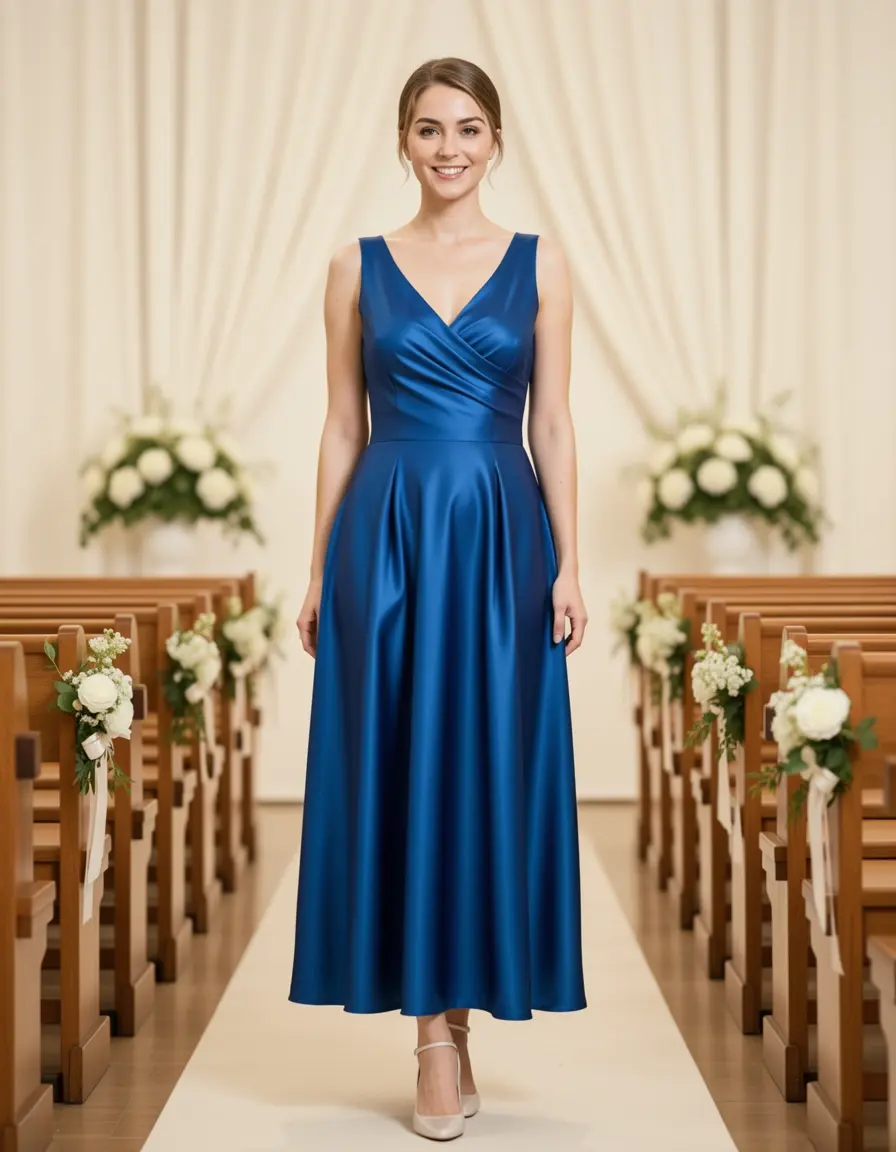Satin Midi Modest - Abito midi in satin