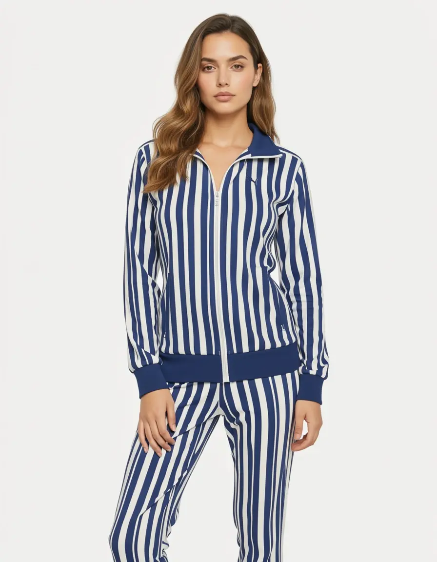 Completo tuta donna sportivo a righe