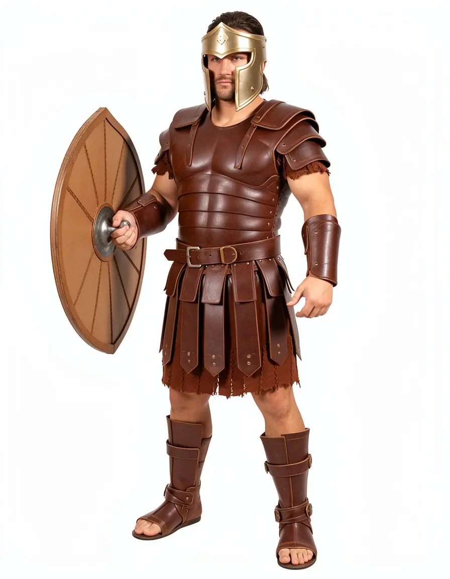 Abbigliamento da gladiatrice fai da te con dettagli in finto cuoio