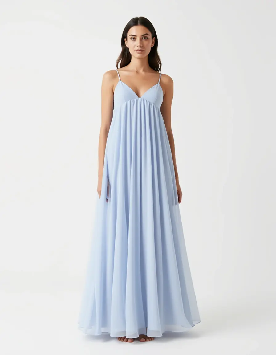 Tubino donna in chiffon leggero lunghezza midi