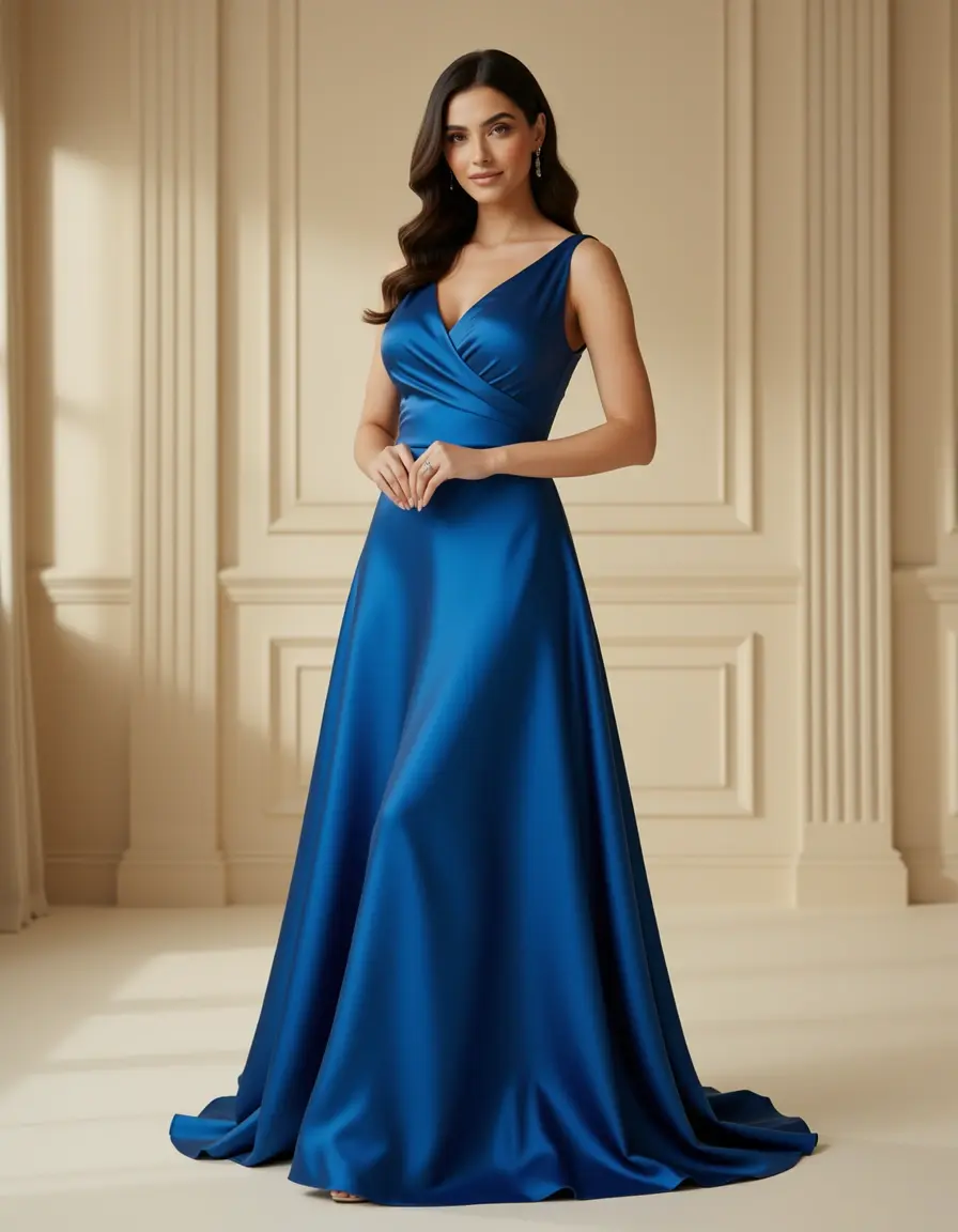 Tuta elegante in raso stile slip