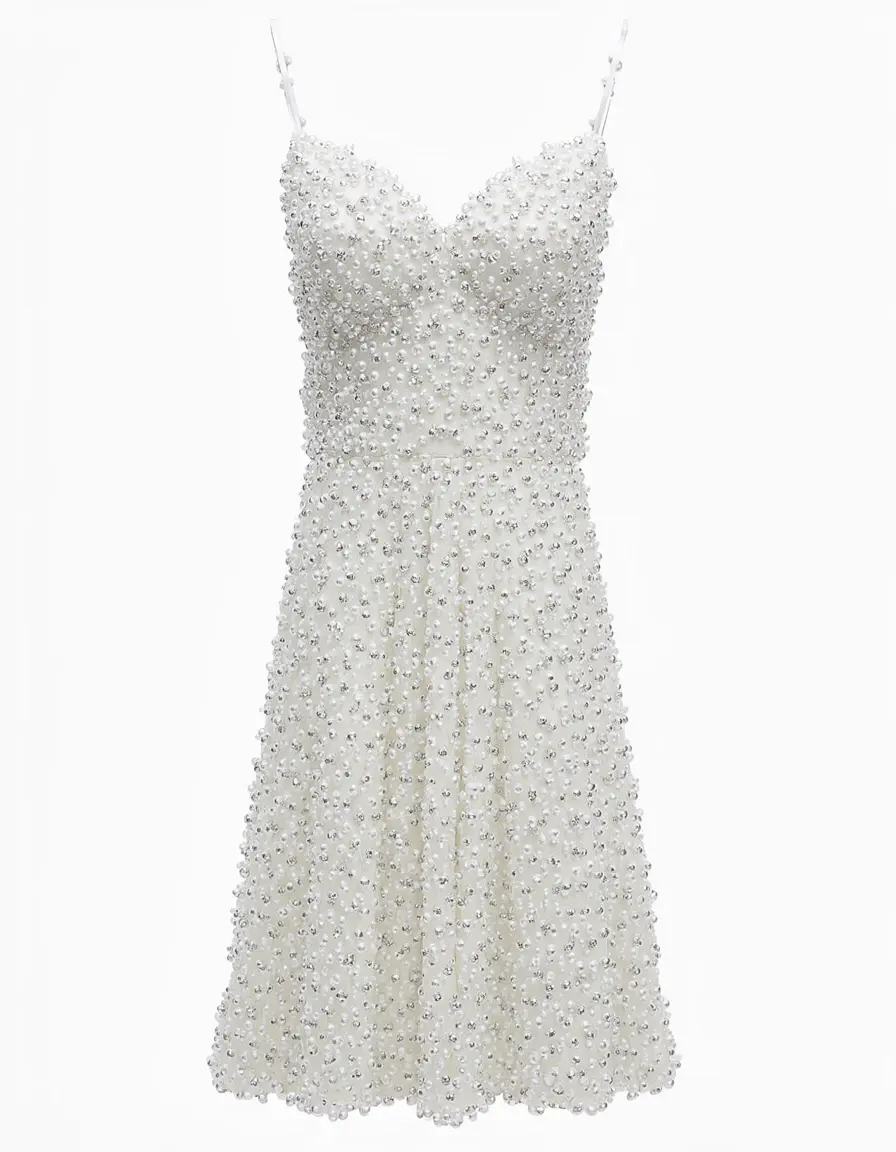 Tuta elegante con perline e paillettes