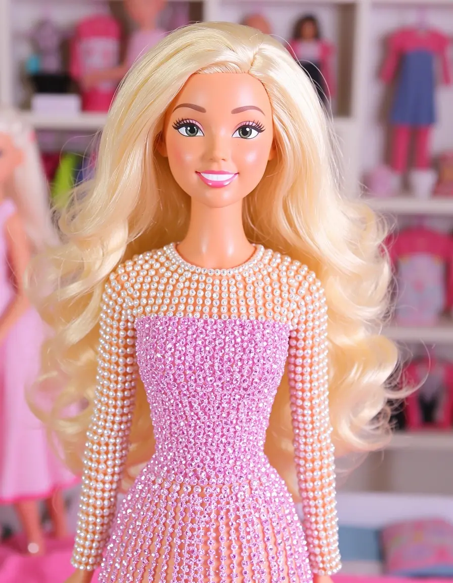 Abito da cocktail Barbie con perline