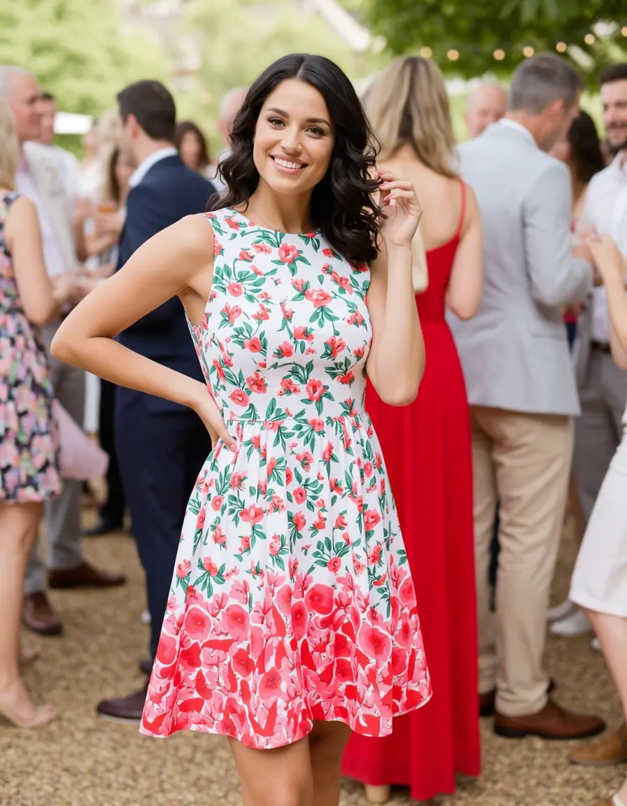High-Low Hem Dress floreale