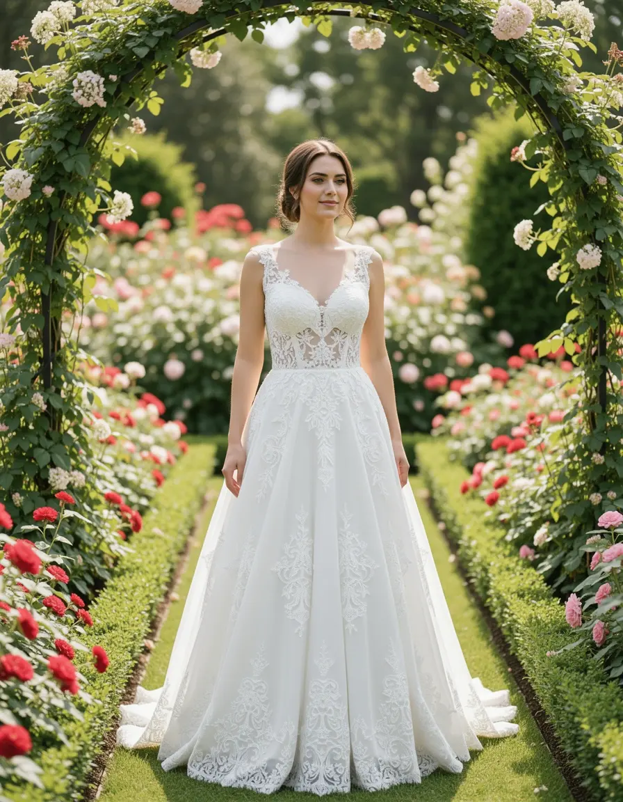 Lace Short Bridal Dress, abito da sposa corto in pizzo bianco