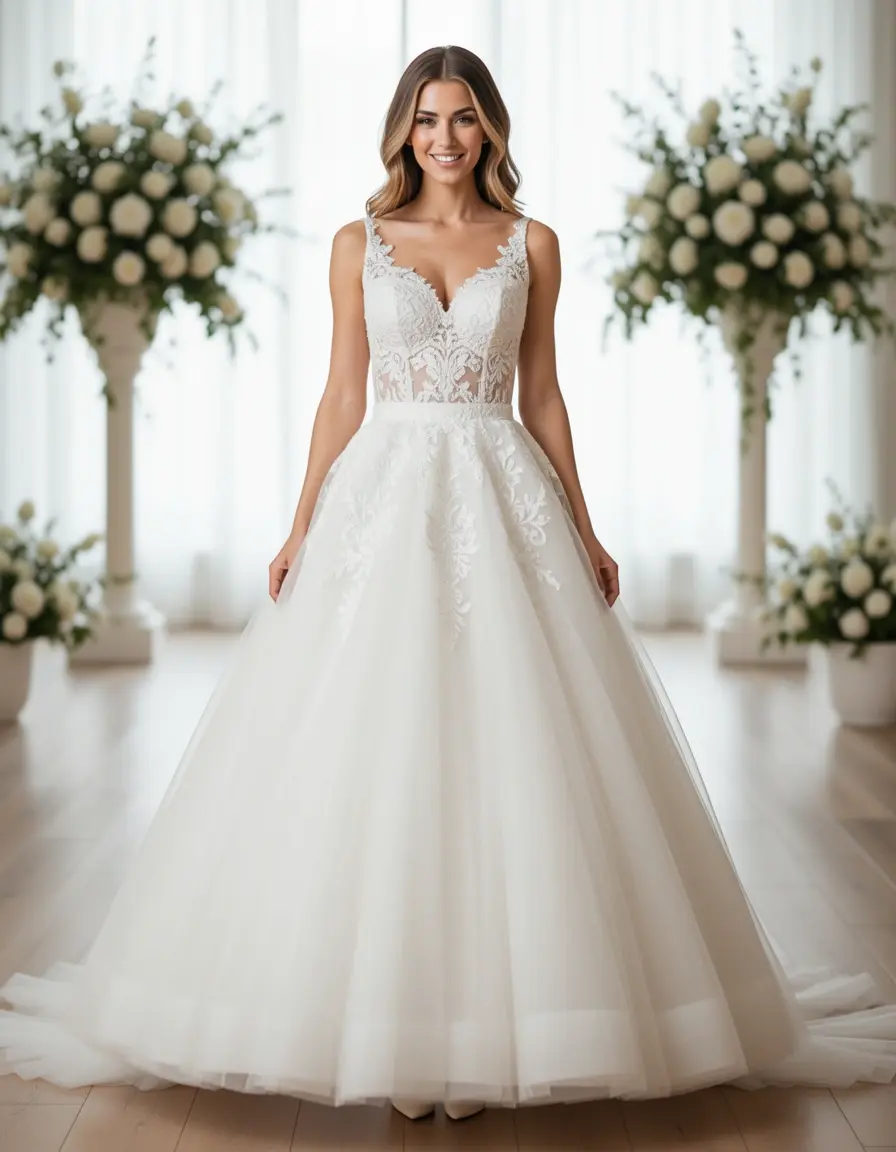 Fit Flare Mini Dress, abito da sposa corto svasato