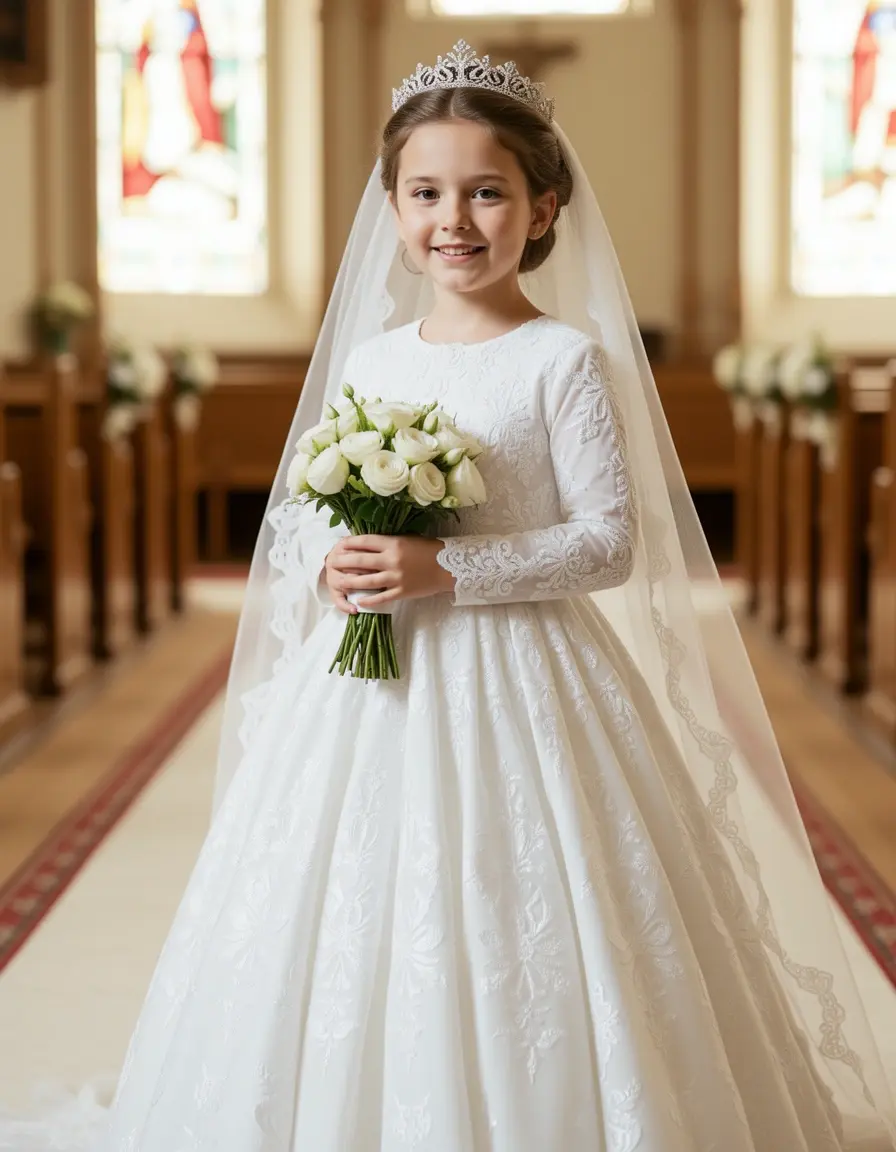Traditional White Communion Dress